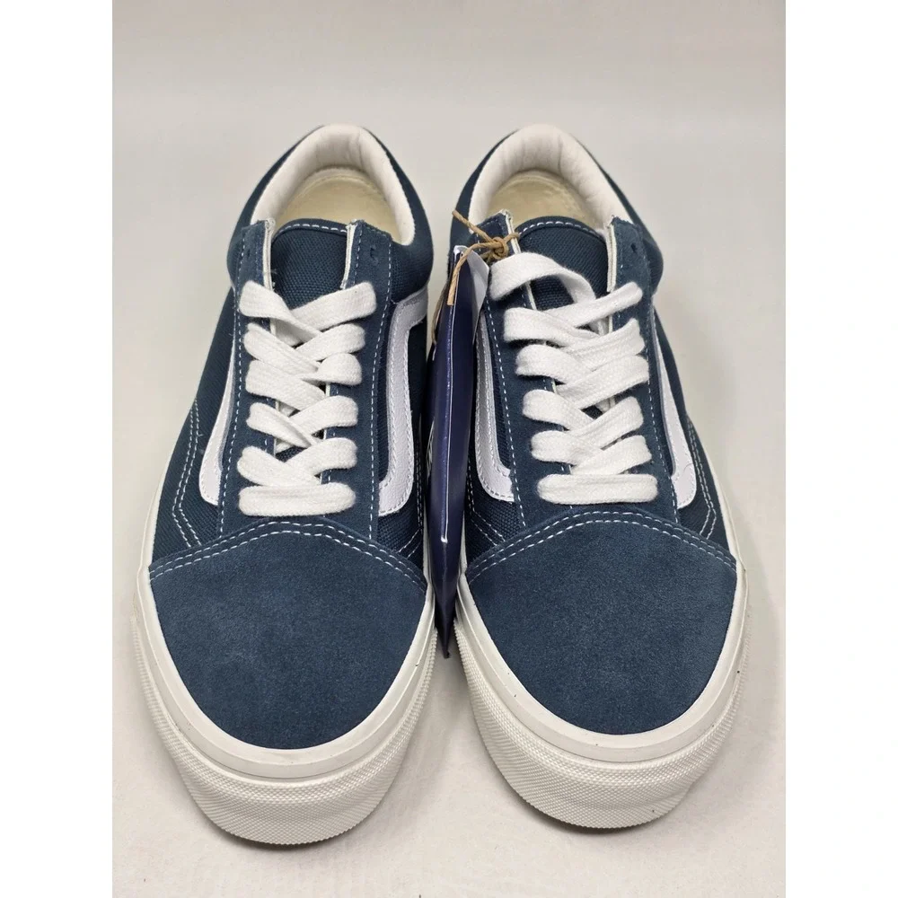 Vans Old Skool Deep Indigo Blue White VN000D7ZFOB Men's Size 5.5 Shoes New